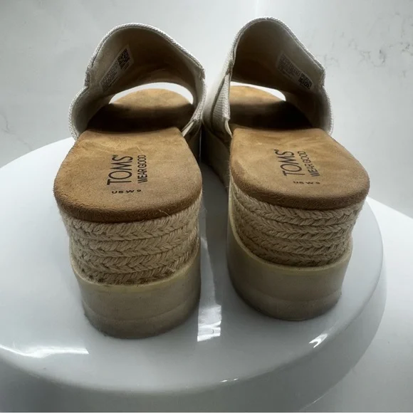 Toms Diana Mule Sandal Size 9 in natural - Picture 6 of 10